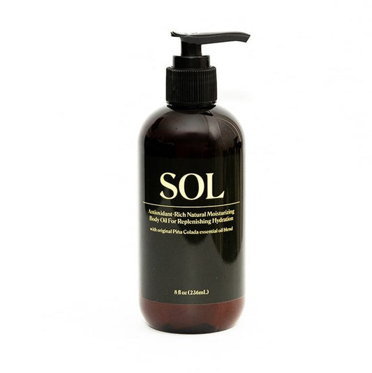 SOL - Moisturizing Formula with Pina Colada Fragrance: This oil is designed to provide intense hydration and nourishment for dry and damaged skin.